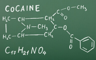 Chemical structural formula of cocaine