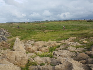 boy and girl doing exercise with their bikes