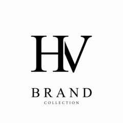 Letter HV vector logo design symbol  icon emblem