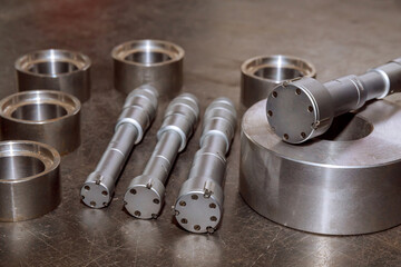 A set of micrometers for accurate measurement of different hole sizes. Device for accurate...