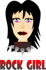 Image of a rock girl with necklace