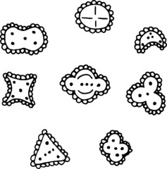Fototapeta premium black and white icons set