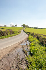Springtime hills in Wales.