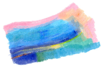 爽やかな波や夏をイメージしたクレヨン画のビジュアル背景素材