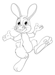 Easter Bunny Rabbit Cartoon Character Illustration