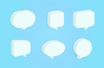 3d speech bubbles, communication concept, vector illustration
