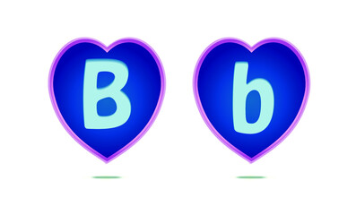 Letters of love. Big B and small b.	