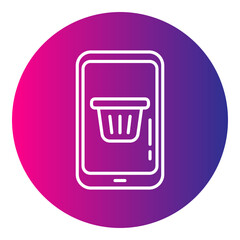 smartphone and basket