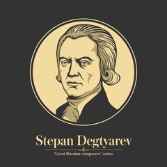 Great Russian composer. Stepan Degtyarev was a renowned Russian composer of the late 18th century. He was most famous for his nationalistic Russian Choral Music.