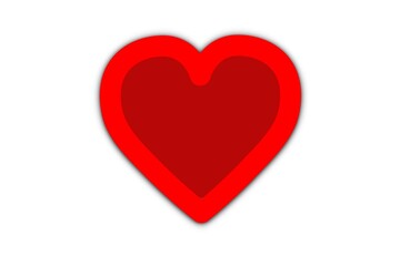 Fototapeta premium red heart isolated on white
