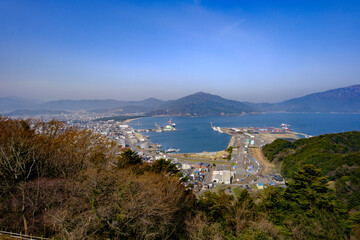 Fototapeta na wymiar 福井県敦賀市　手筒山山頂と眺望