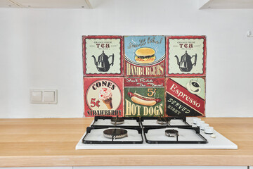 Photograph of a kitchen in an old house 