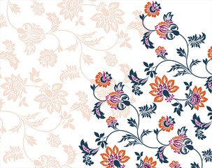 Colorful paisley floral pattern , textile swatch , India  © SIRIUS*