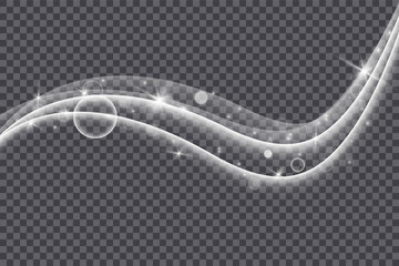 Light white Twirl. Curve light effect of white line