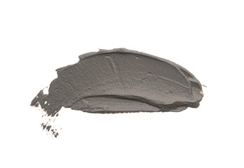 Sample of activated carbon facial mask isolated on white background