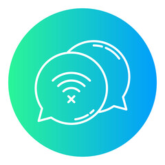 chat bubble and signal