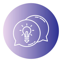 lamp and chat bubble