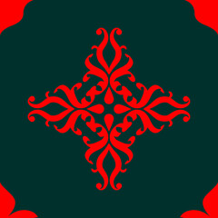  Sample ethnic, folk, geometric, mosaic ornament, pattern for fabrics, interiors, ceramics and furniture in the Arabian style.