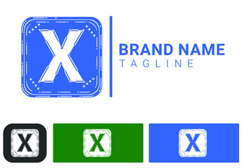X letter logo and icon design template
