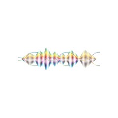 Sound waves vector illustration design