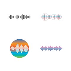 Sound waves vector illustration design