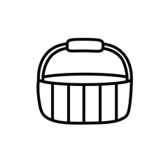 basket logotype grocery store logo basket icon for web design or company isolated vector illustration Eps Ai