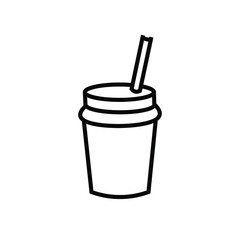 Starbucks cups logotype Plastic Glass logo Plastic Glass icon for web design or company isolated vector illustration Eps Ai	
