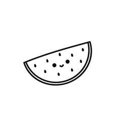Cute doodle watermelon simple illustration