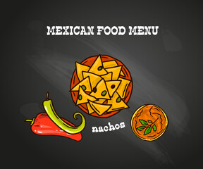 Mexican food vector illustration. - 494921822
