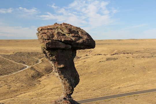 Closeup of the Balanced rock in Castleford,Idaho USA