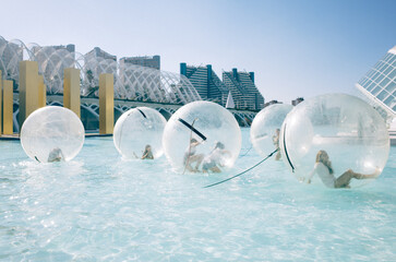 Photo inflatable bubble ball walk on water