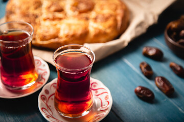Turkish Ramazan ritual concept with special foods