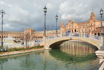 Fototapeta na wymiar Plaza of Spain in Seville.
