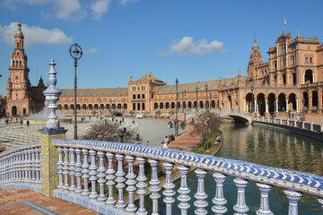 Fototapeta na wymiar Plaza of Spain in Seville.