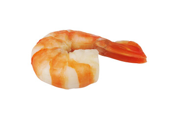 Cooked tiger shrimp isolated on white background