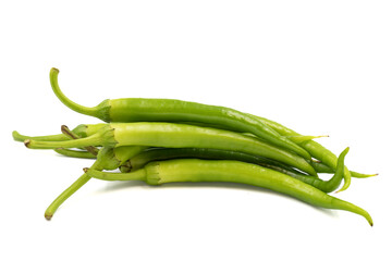 green pepper isolated on white background. close-up