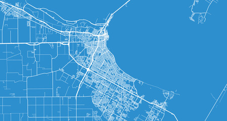 Urban vector city map of Corpus Christi, Texas , United States of America