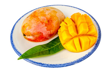 mango on a plate
