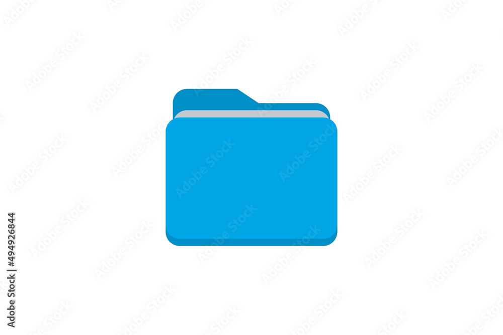 Poster creative design of folder icon isolated on white color background