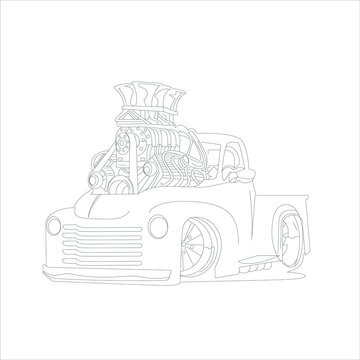 car coloring page Toy  sketch. Coloring picture. Car outline picture illustration of a car