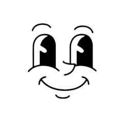 old cartoon mascot character elements. different clipart, faces, limbs. character creator for vintage retro logos and branding. isolated vector illustrations
