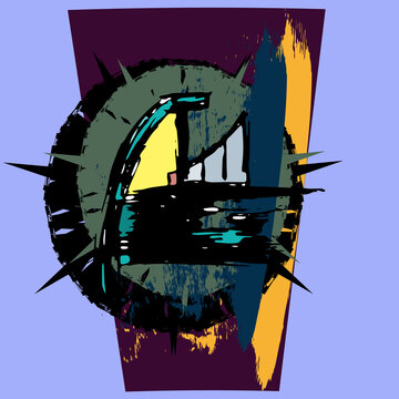 recommend clip art: Avant-garde art. Water slide, water park. Modern. Contemporary trendy vector illustration