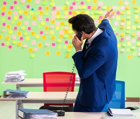 Businessman with many conflicting priorities