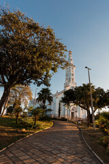 Elói Mendes, Minas Gerais, Brazil: March 24, 2022: Mother Church in the central square of the city