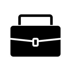Silhouette icon of business bag.