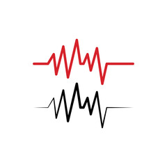 Pulse line or medical wave. Vector logo design concept illustration template