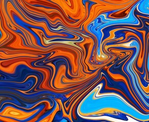 Hand Painted Background With Mixed Liquid Paints. Abstract Fluid Acrylic Painting. Marbled Colurful Abstract Background. Liquid Marble Pattern.
