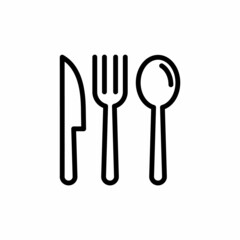 Knife, fork, and spoon icon design vector