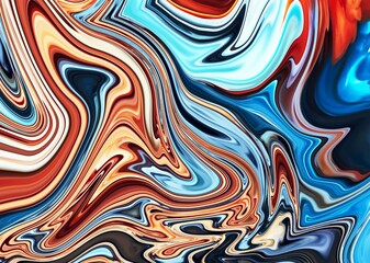 Hand Painted Background With Mixed Liquid Paints. Abstract Fluid Acrylic Painting. Marbled Colurful Abstract Background. Liquid Marble Pattern.

