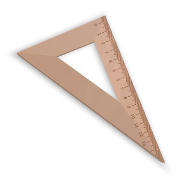 Wooden ruler instrument vector illustration on white background